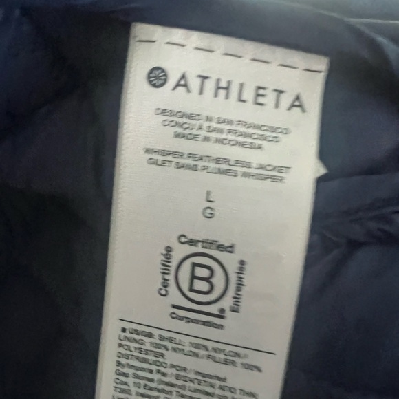 New Athleta Whisper Featherless Jacket Size Large - Picture 8 of 10
